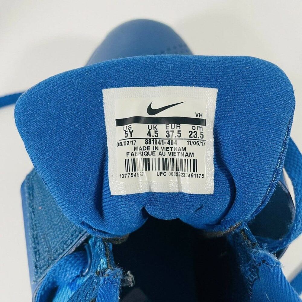 Nike Boys Team Hustle D8 881941-404 Blue Basketball Shoes Lace Up Size 5Y - Picture 5 of 5